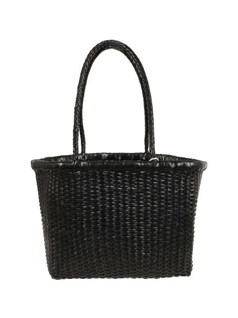 small B Weave leather tote bag by DRAGON DIFFUSION