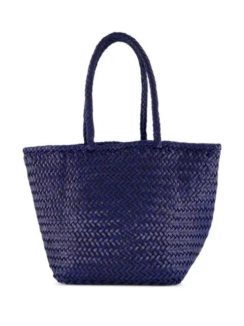 small Grace leather woven tote bag by DRAGON DIFFUSION