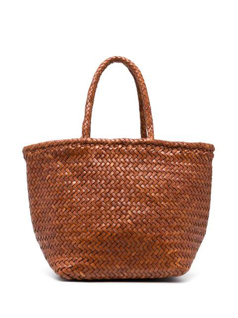 small Grace woven leather tote bag by DRAGON DIFFUSION