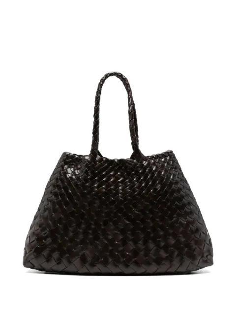 small Santa Croce woven leather tote bag by DRAGON DIFFUSION