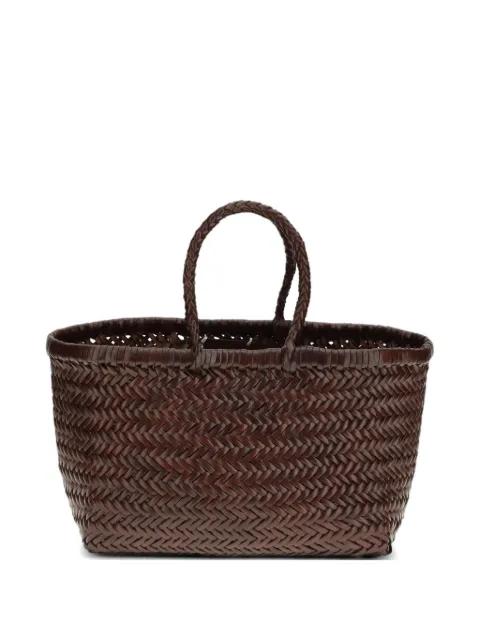 small Triple Jump woven-leather tote bag by DRAGON DIFFUSION