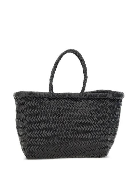 small Triple Jump woven leather tote bag by DRAGON DIFFUSION