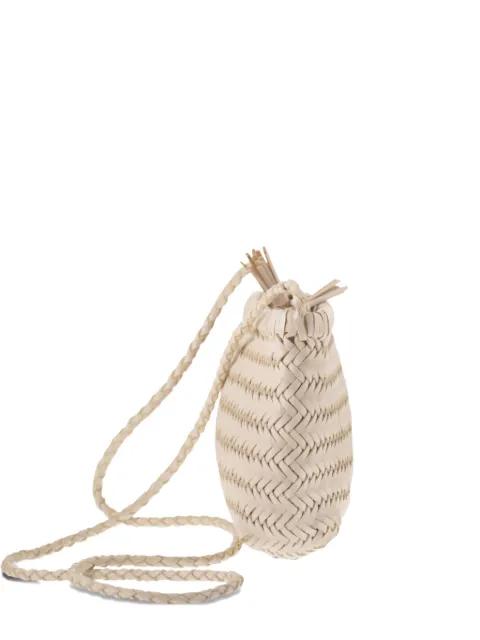 Minsu woven leather crossbody bag by DRAGON