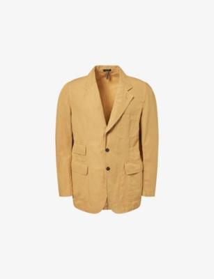 Clean Games Single-Breasted Cotton And Linen Blazer by DRAKES