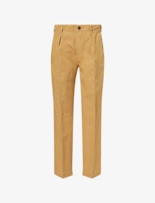 Clean Games Straight-Leg Cotton And Linen Trousers by DRAKES