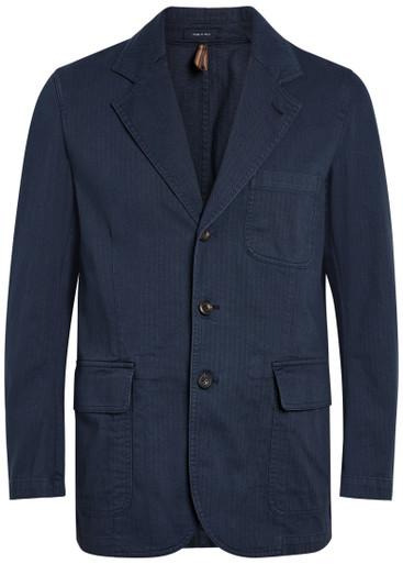 Herringbone cotton-twill jacket by DRAKE'S