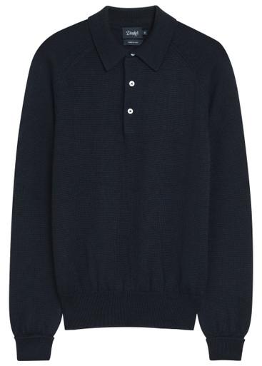 Merino wool polo jumper by DRAKE'S