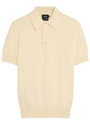 Textured cotton-knit polo top by DRAKE'S