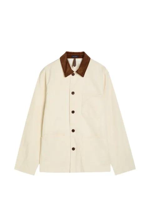 corduroy-collar cotton jacket by DRAKE'S