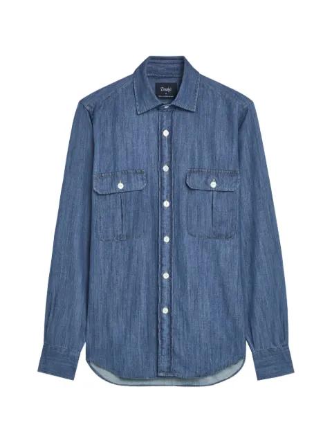 flap-pockets denim shirt by DRAKE'S