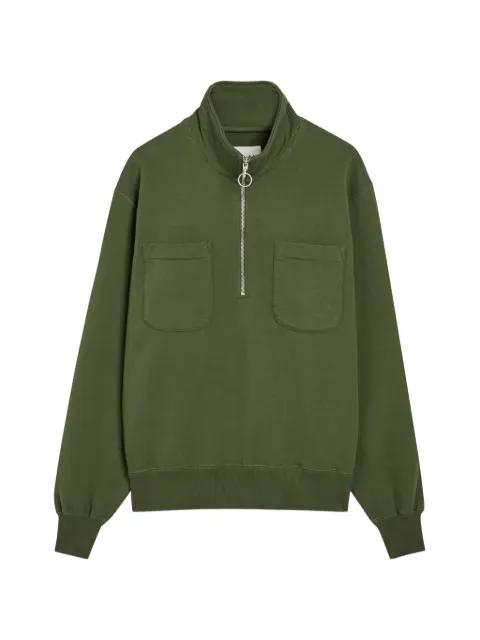 half-zip patch-pocket sweatshirt by DRAKE'S
