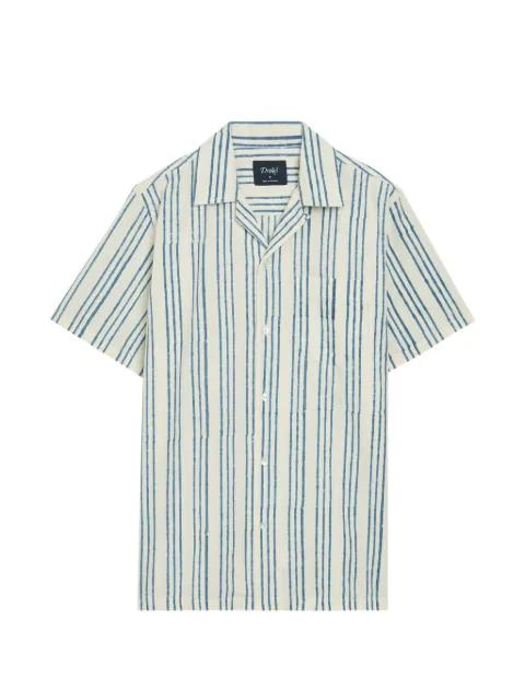 striped short-sleeve shirt by DRAKE'S