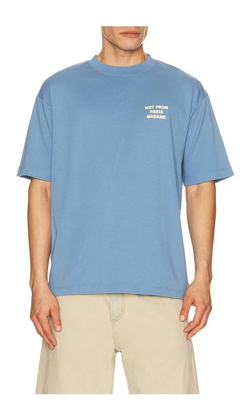 DrÃ´le De Monsieur Le T-Shirt Slogan in Blue by DRA'LE DE MONSIEUR