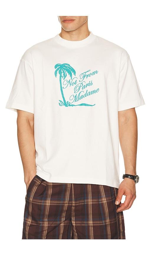 DrÃ´le De Monsieur T-Shirt Slogan Palmiers in White by DRA'LE DE MONSIEUR