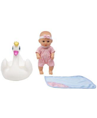 10 Inch Bath Time Baby Doll with Swan by DREAM COLLECTION