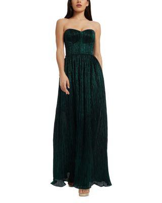 Audrina Pliss&eacute; Maxi Gown by DRESS THE POPULATION