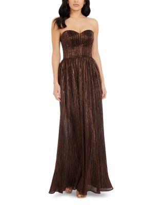 Audrina Pliss&eacute; Maxi Gown by DRESS THE POPULATION
