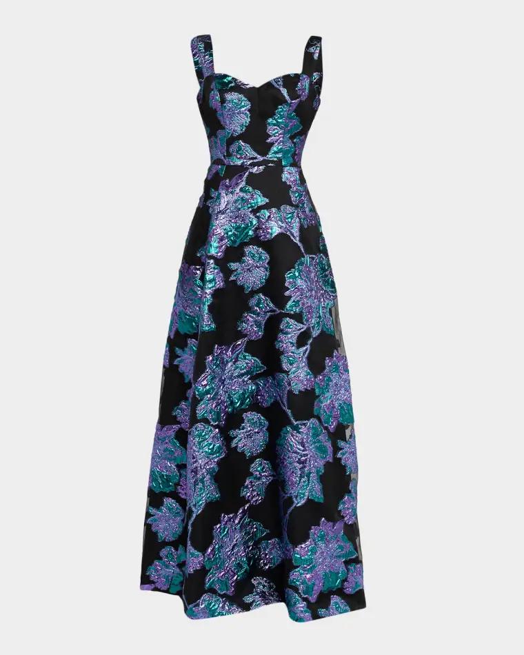 Madeline Metallic Jacquard Sweetheart Gown by DRESS THE POPULATION BLACK LABEL