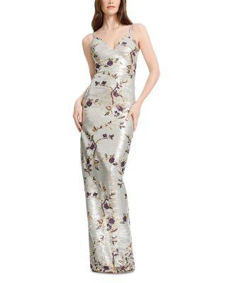 Cammie Floral Sequin Maxi Dress by DRESS THE POPULATION