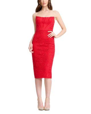 Cosette Floral Lace Midi Dress by DRESS THE POPULATION