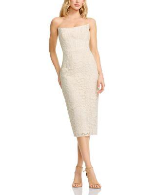 Cosette Floral Lace Midi Dress by DRESS THE POPULATION