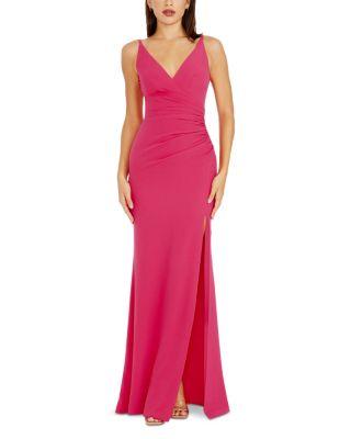 Jordan Plunge Neck Gown by DRESS THE POPULATION