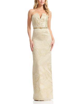 Kahlani Draped Belted Sheath Gown by DRESS THE POPULATION