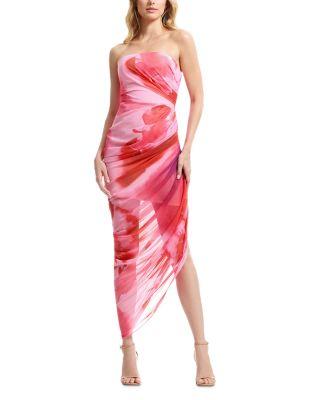 Phoenix Ruched Asymmetric Bodycon Dress by DRESS THE POPULATION