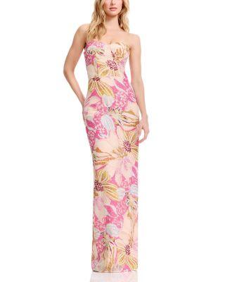 Strapless Sweetheart Bustier Sheath Gown by DRESS THE POPULATION