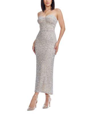Vada Embellished Midi Dress by DRESS THE POPULATION