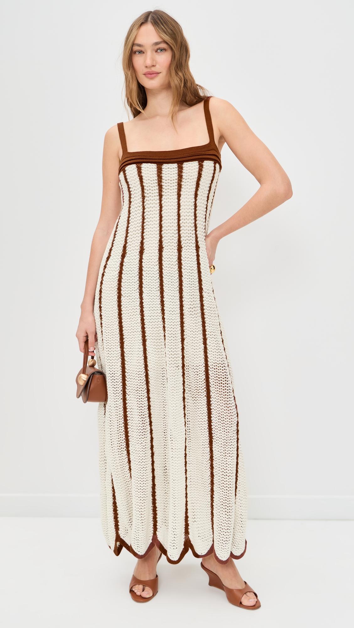 Cacao Knit Maxi Dress by DRESS TO