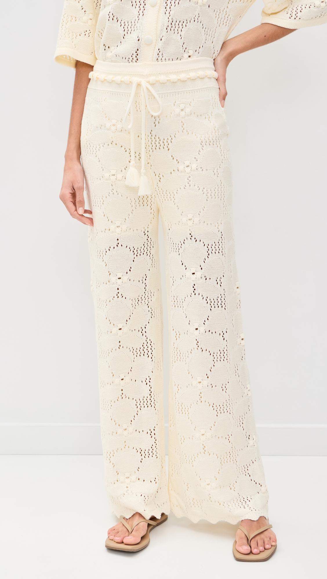 Floral Crochet Pants by DRESS TO