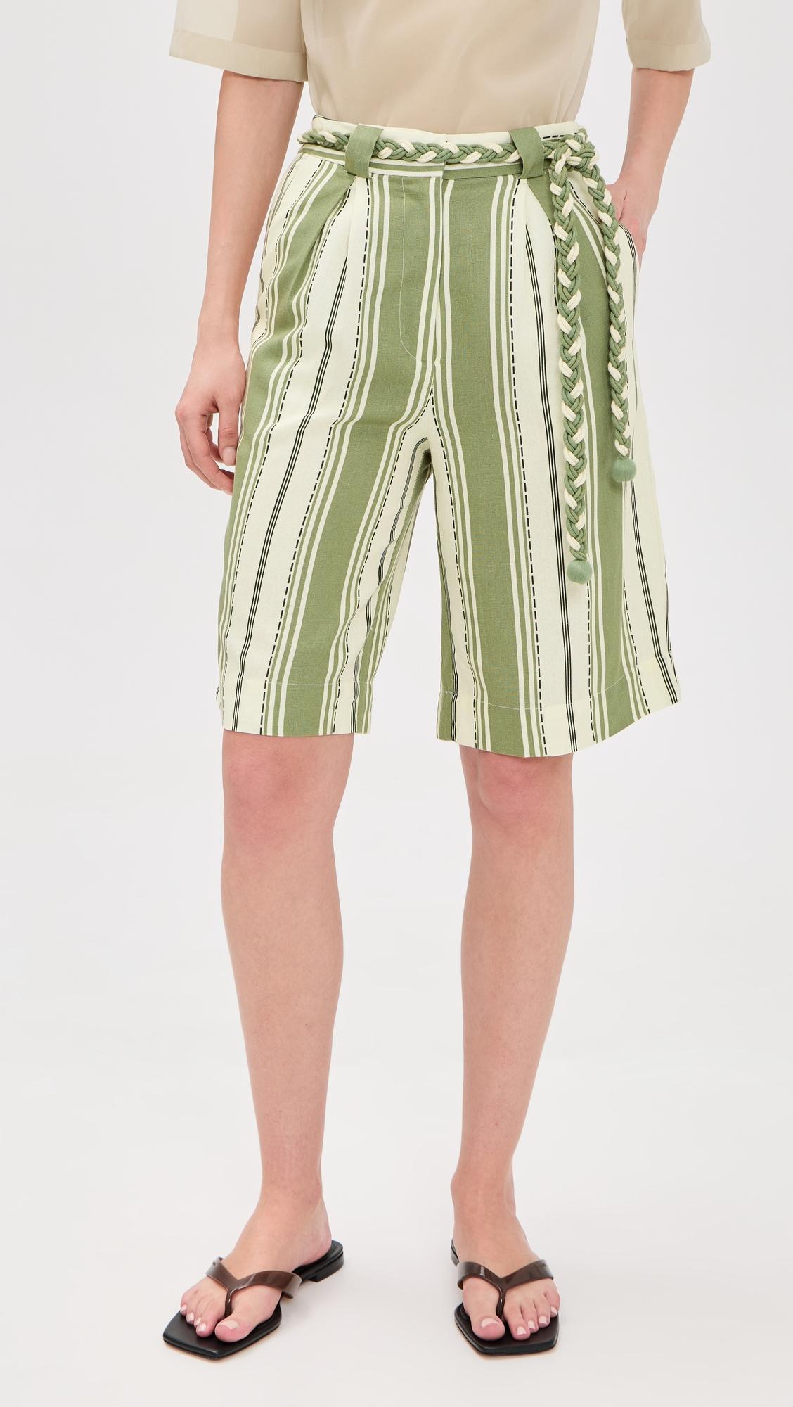 Relaxing Stripe Bermuda Shorts by DRESS TO