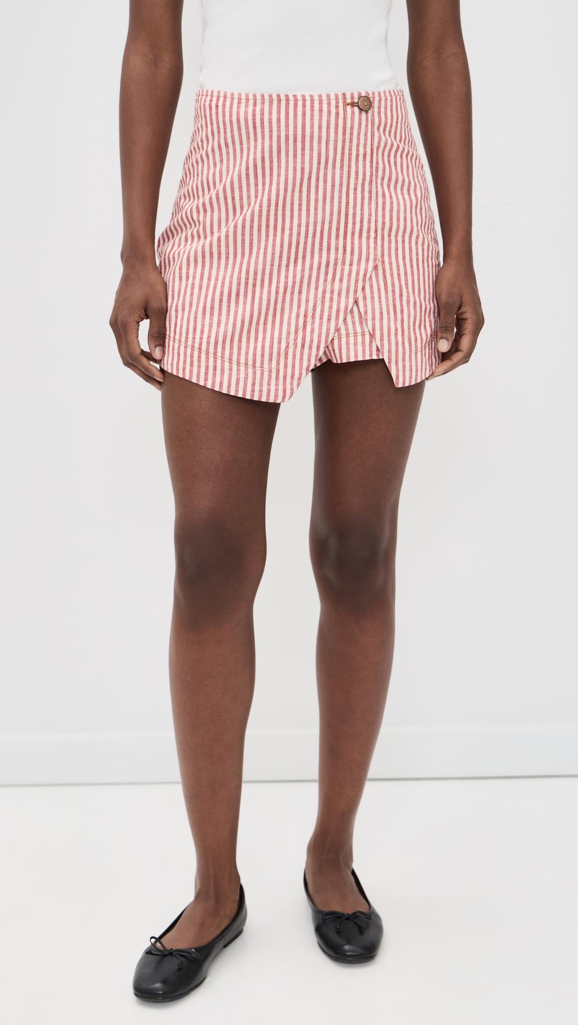 Striped Twill Shorts by DRESS TO