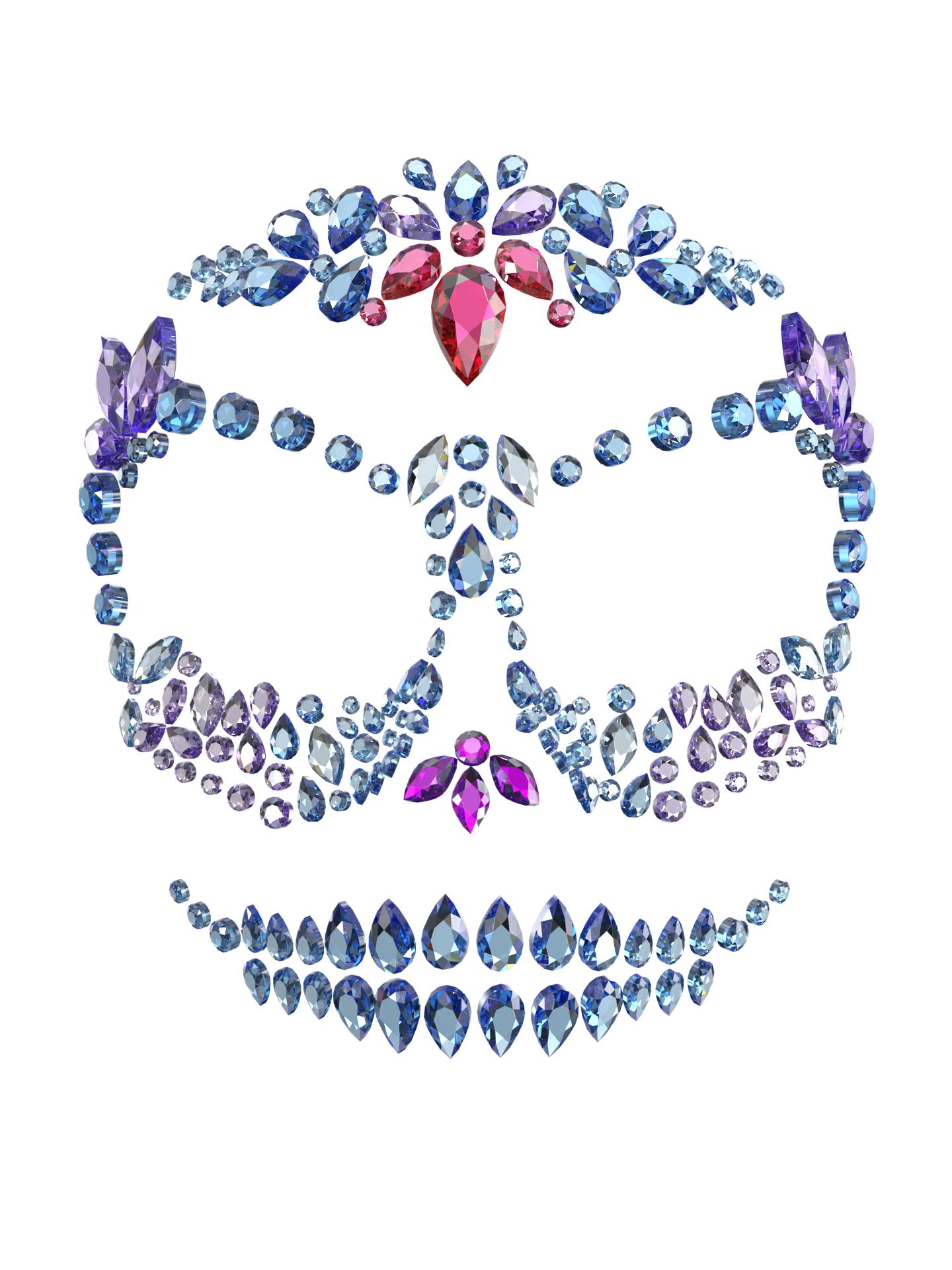 Bedazzled Skull Mask by DRESSX Bedazzled Skull Mask by DRESSX