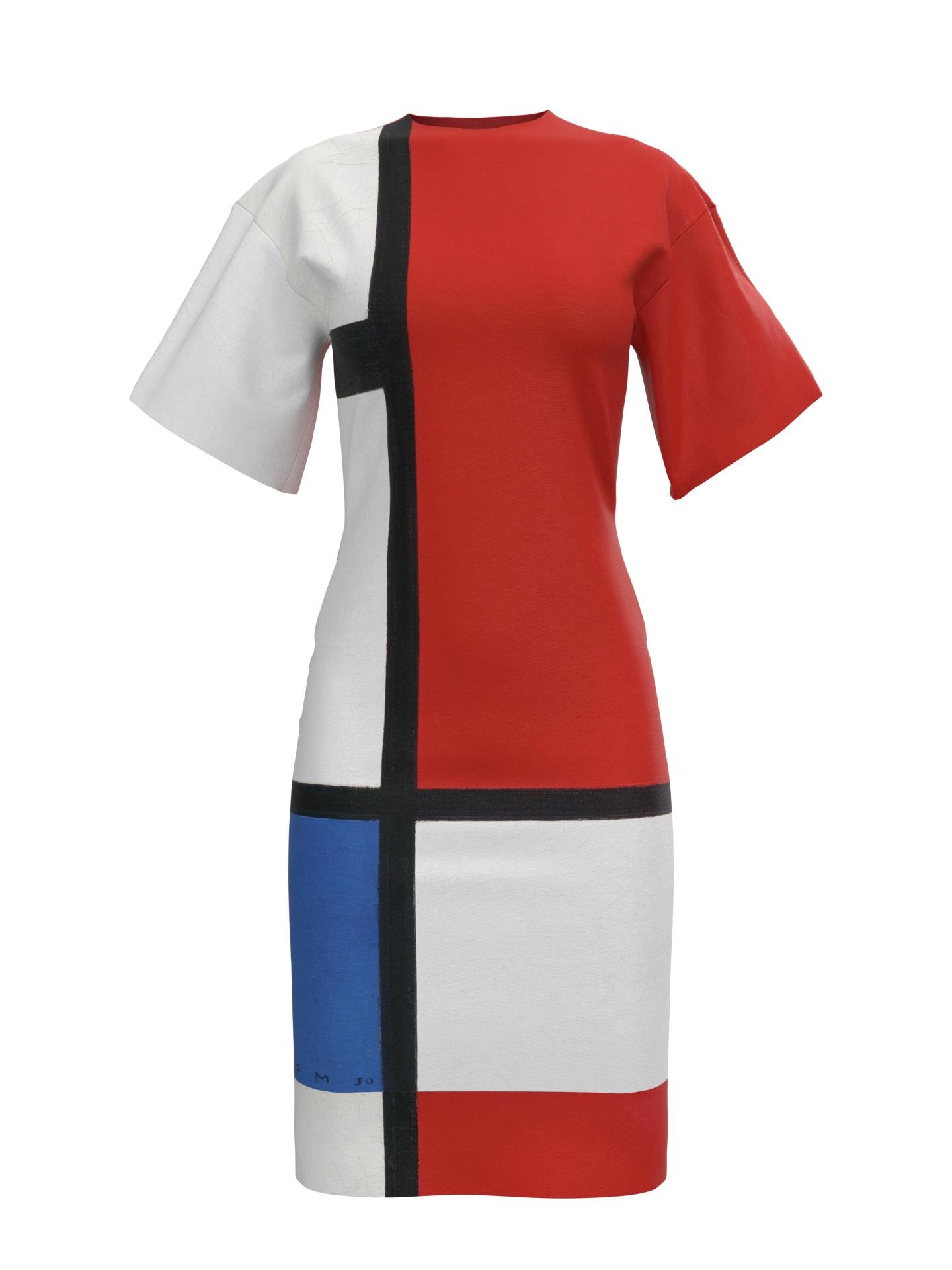 Dress-Composition with Red, Blue and Yellow by DRESSX