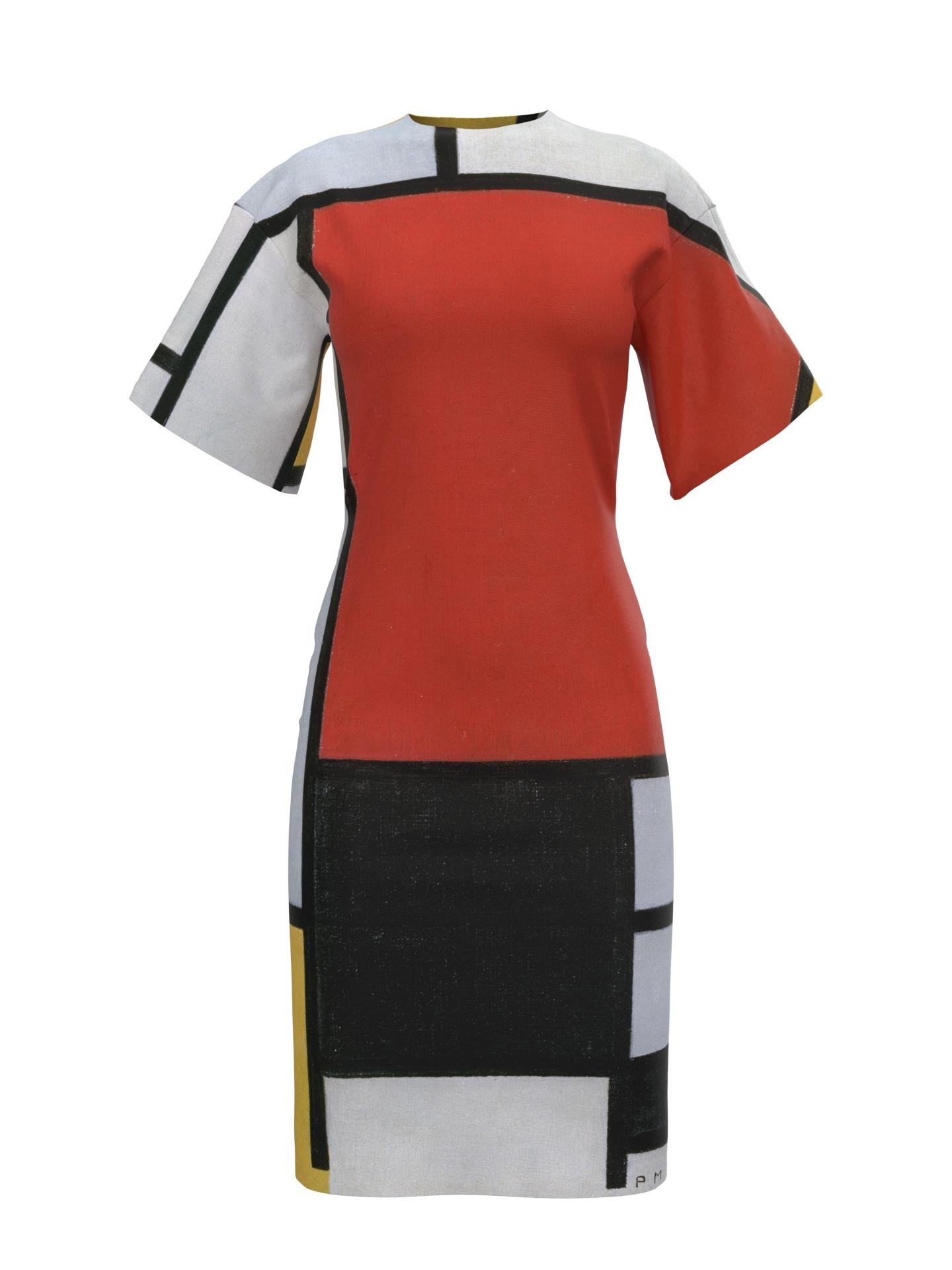 Dress-Composition with Red, Yellow, Blue and Black by DRESSX