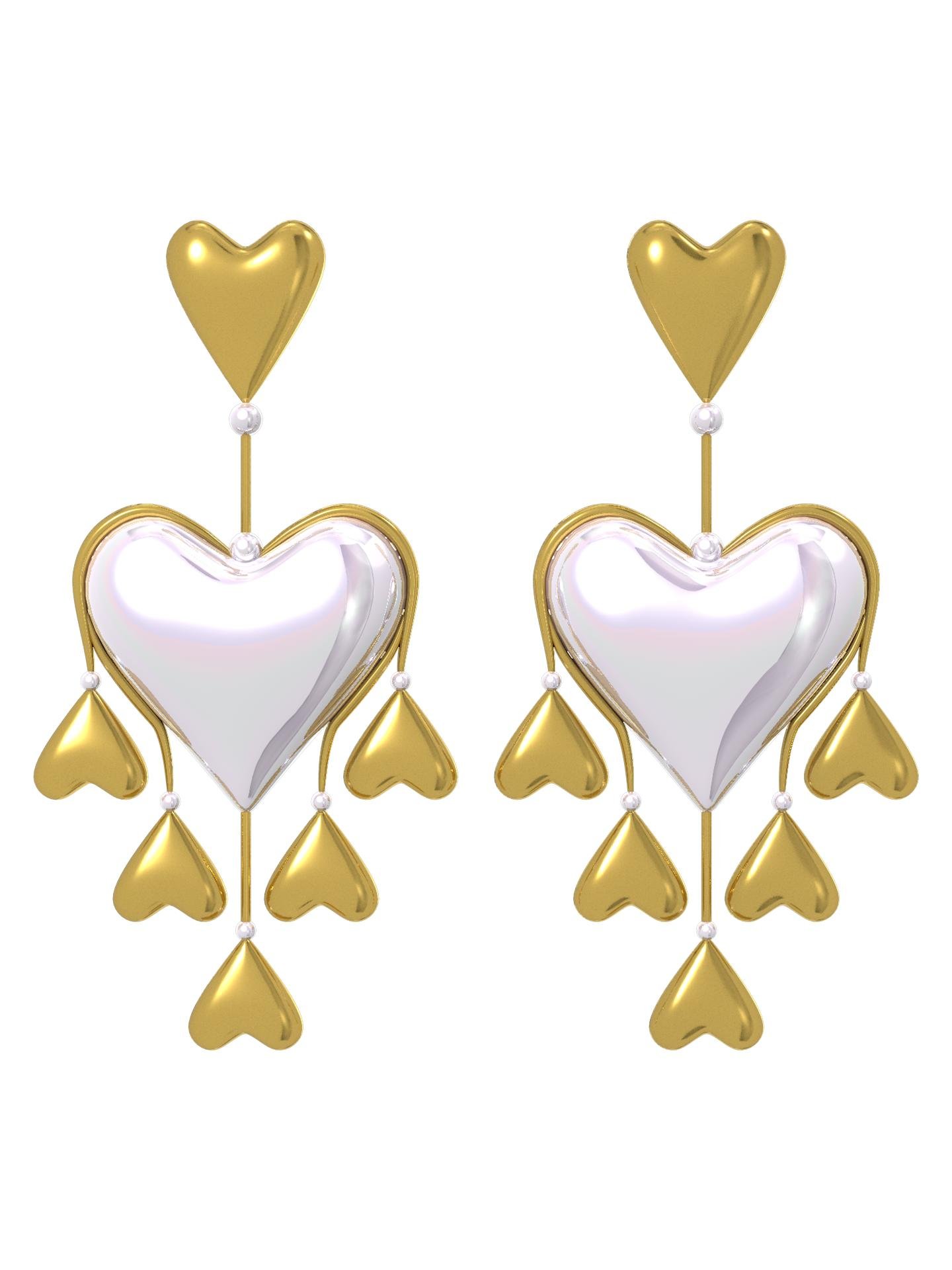 Heart Earrings by DRESSX