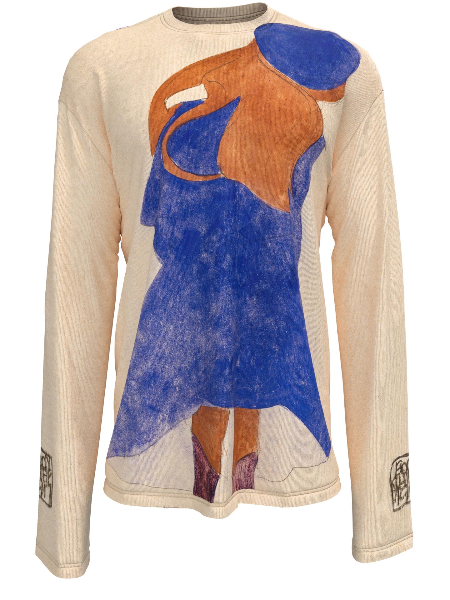 Longsleeve - Standing Girl, Back View by DRESSX