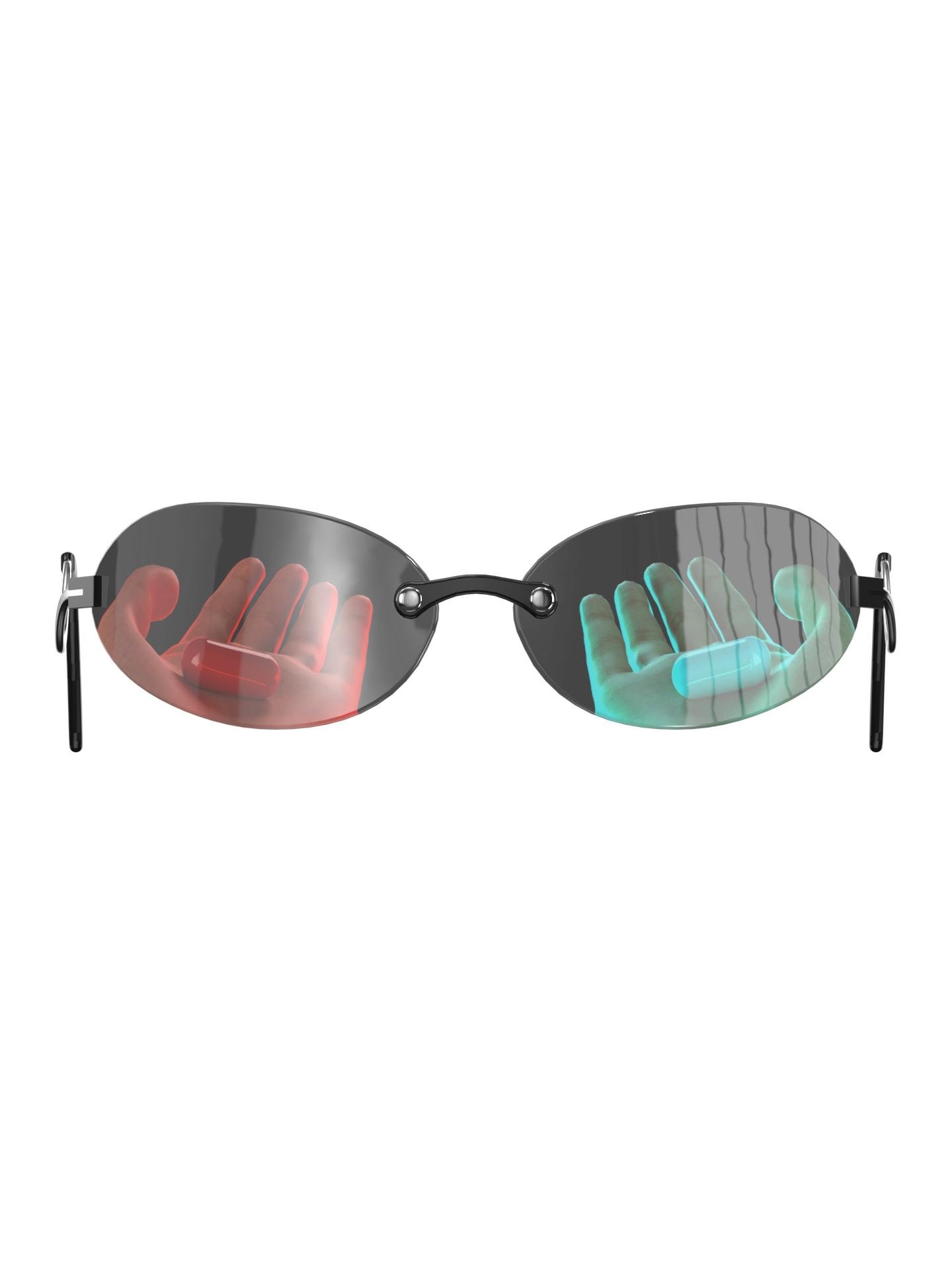 Red pill blue pill glasses by DRESSX