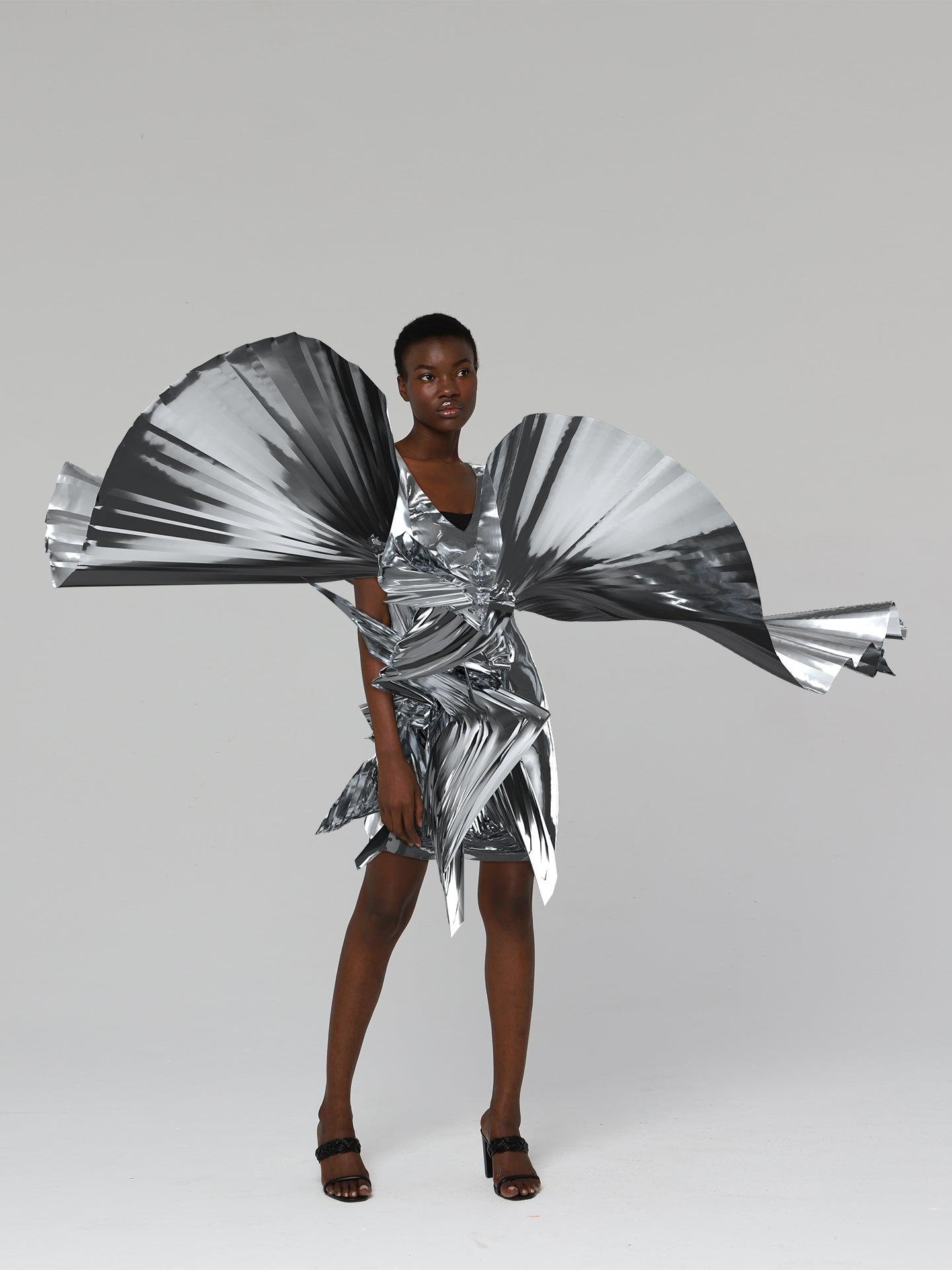 Silver Exuberance Dress by DRESSX