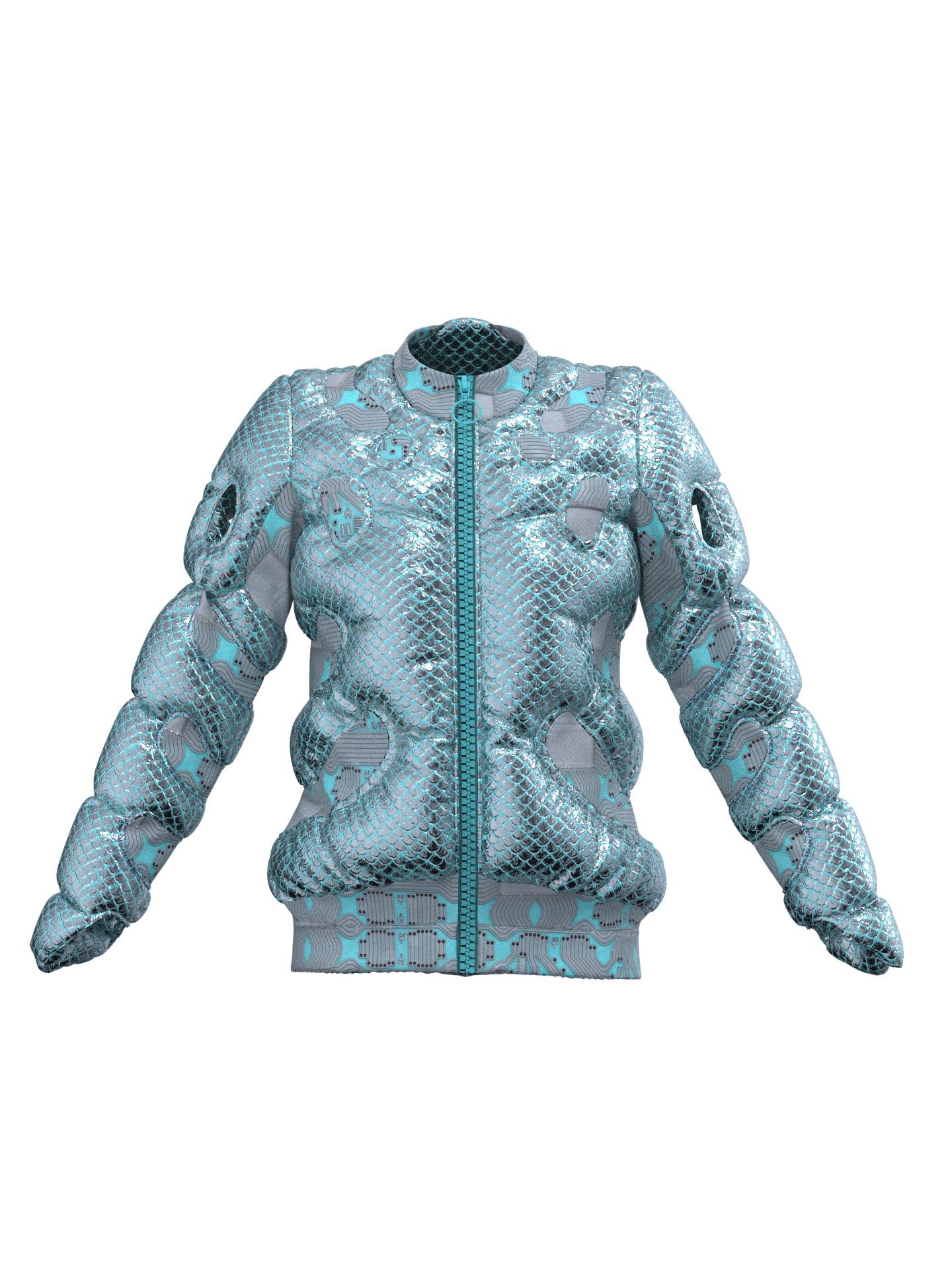 Silver Snake Shell Puffer by DRESSX