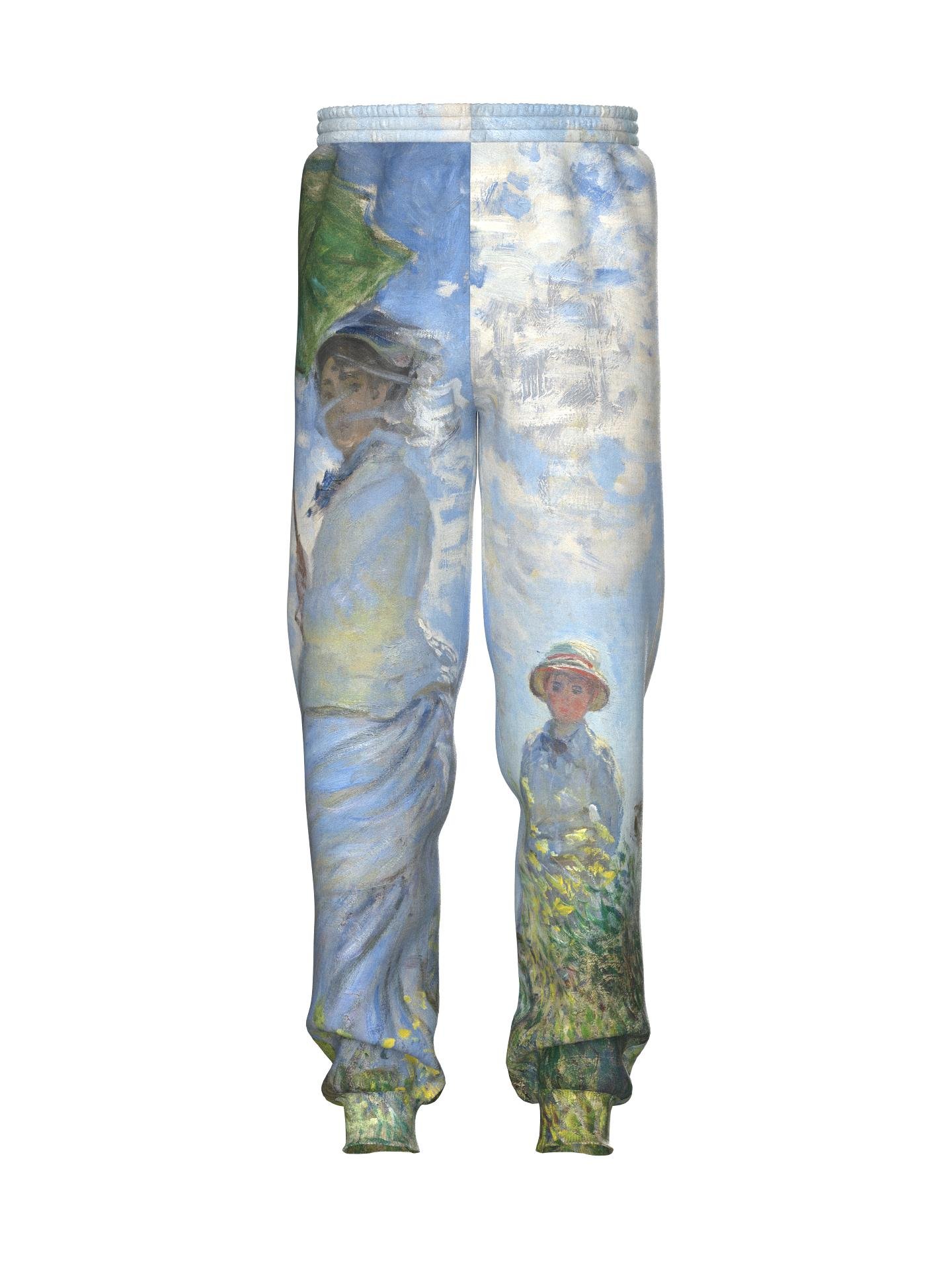 Sweatpants - Woman with a Parasol - Madame Monet and Her Son by DRESSX