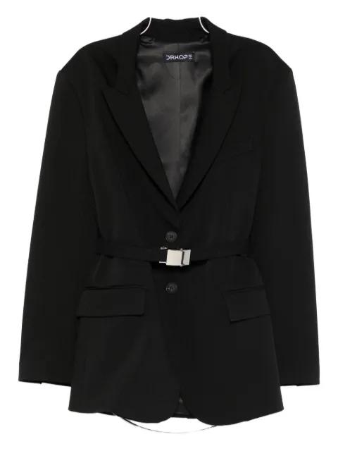 belted blazer by DRHOPE