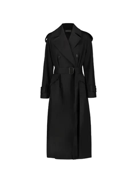 double-breasted belted trench coat by DRHOPE