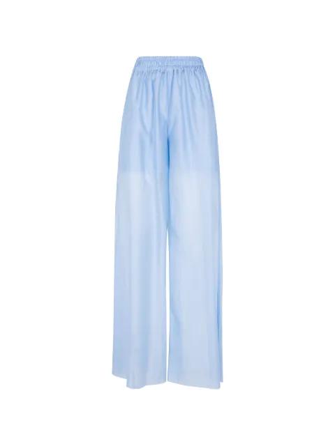 elasticated-waist palazzo pants by DRHOPE