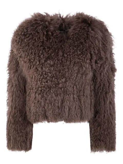 faux-fur cropped jacket by DRHOPE