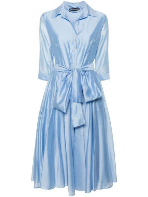 flared midi shirtdress by DRHOPE