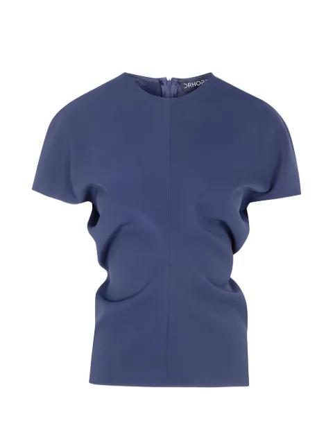 gathered-detail short-sleeve top by DRHOPE