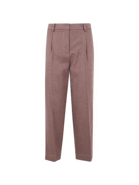 pleated tapered trousers by DRHOPE